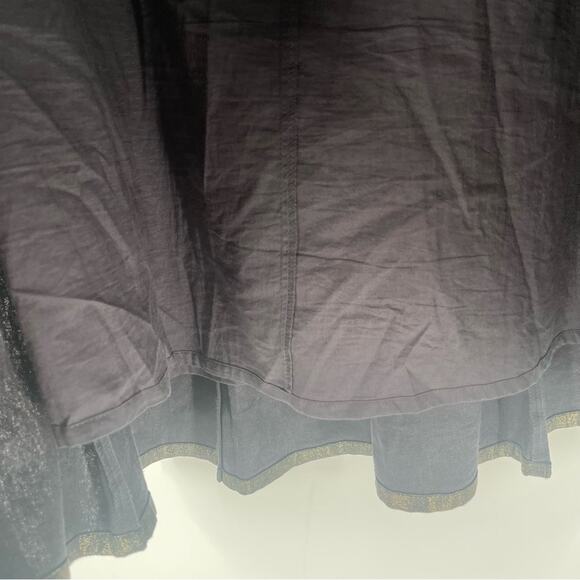 BCBGMAXAZRIA Skirt Size 4 Gold Black Pleated High Waisted A-Line Business Casual - Picture 11 of 14